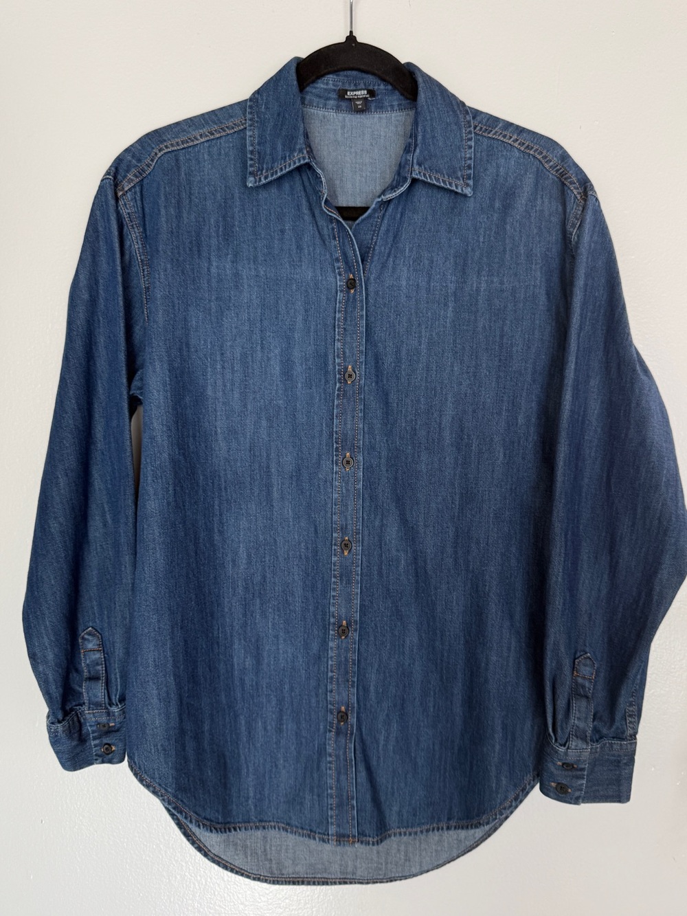 Express Women’s Denim Button-Down Shirt